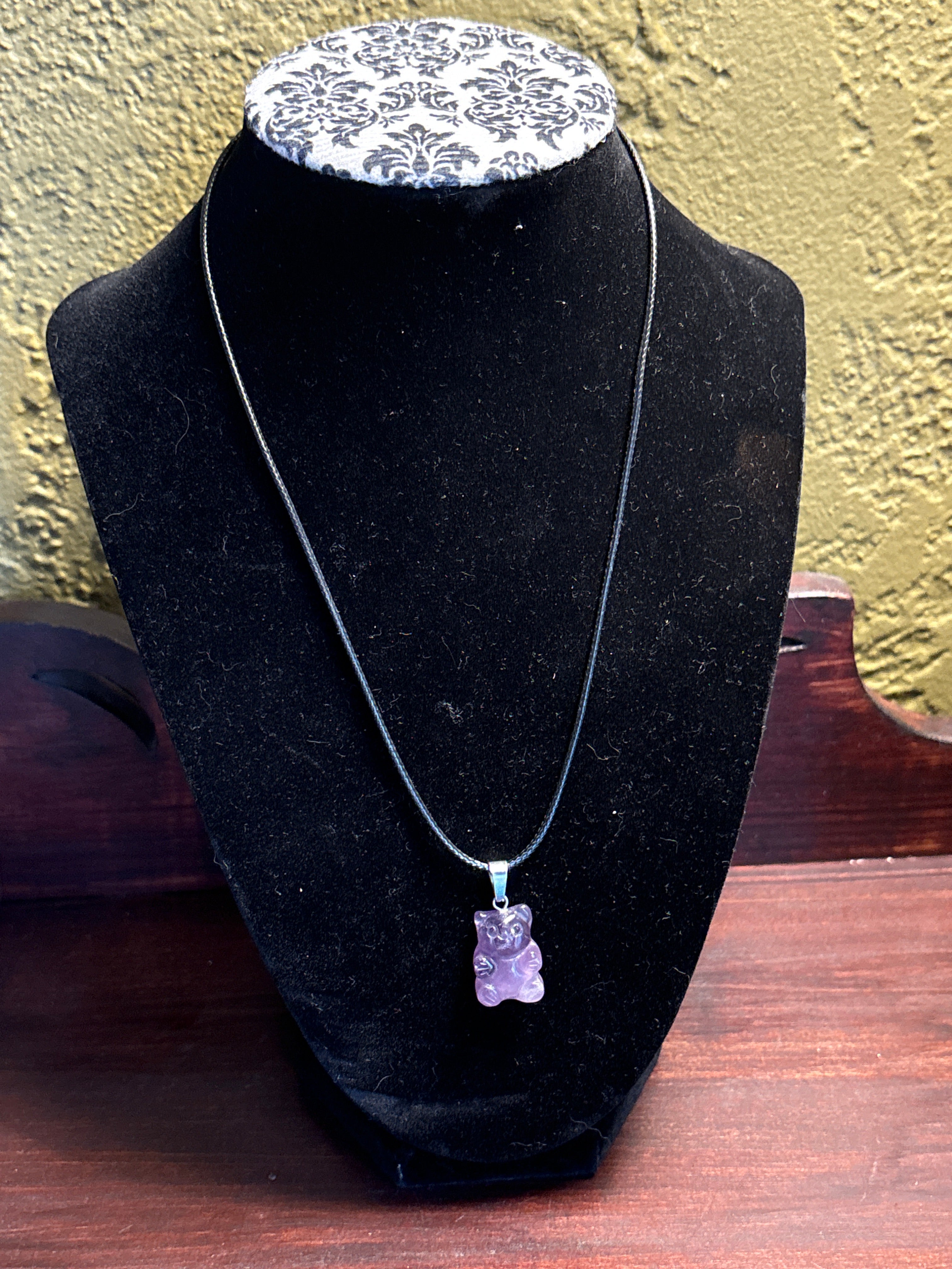Amethyst Gummy Bear Necklace