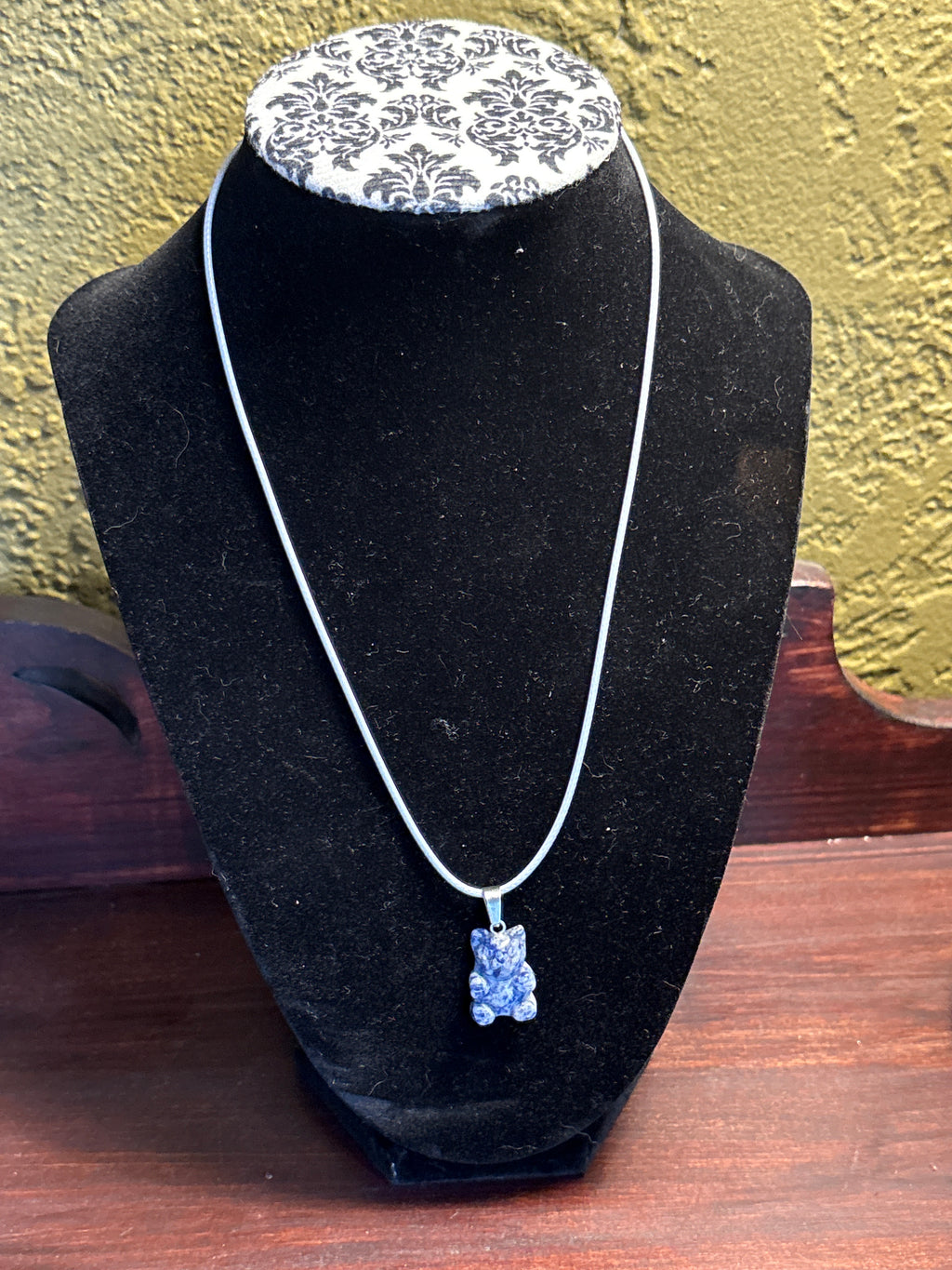 Lapis Lazuli Gummy Bear Necklace