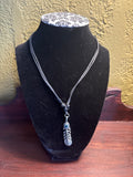 Evil eye feather on adjustable rope