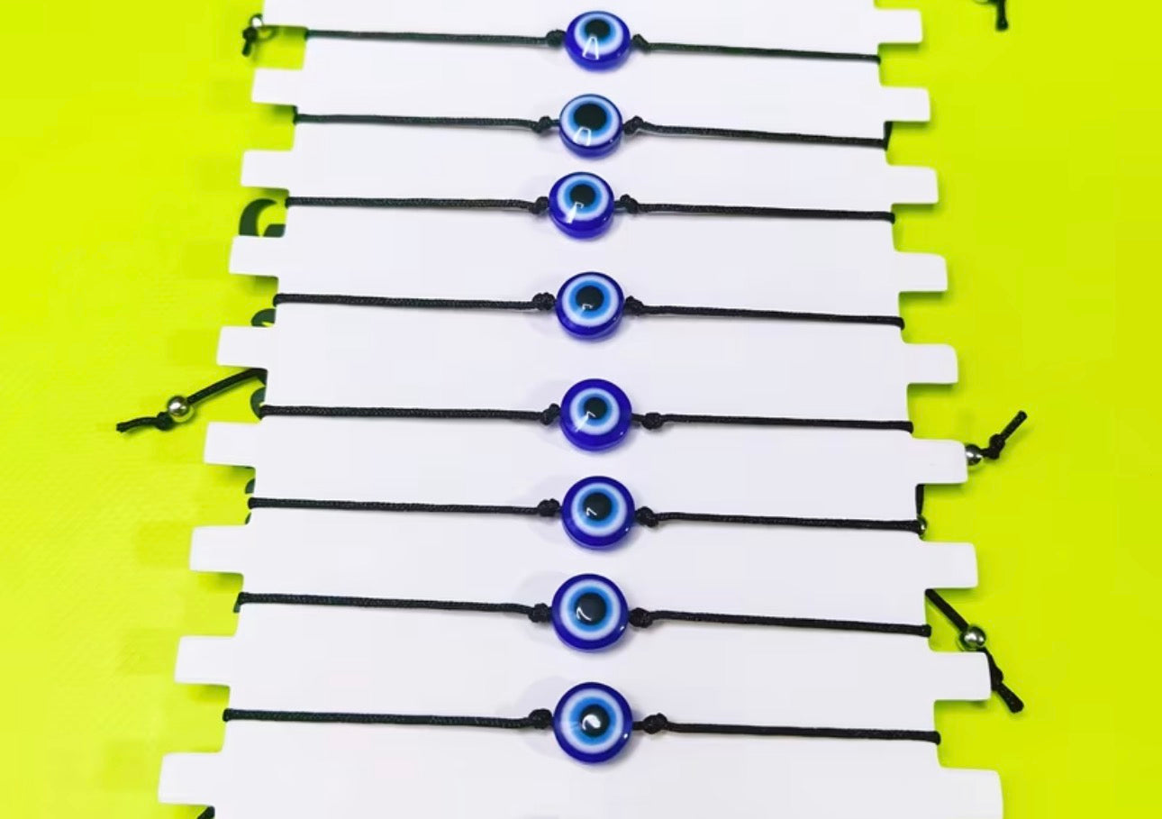 Evil eye adjustable bracelet