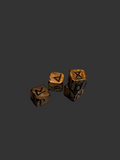 Hand burned rune dice
