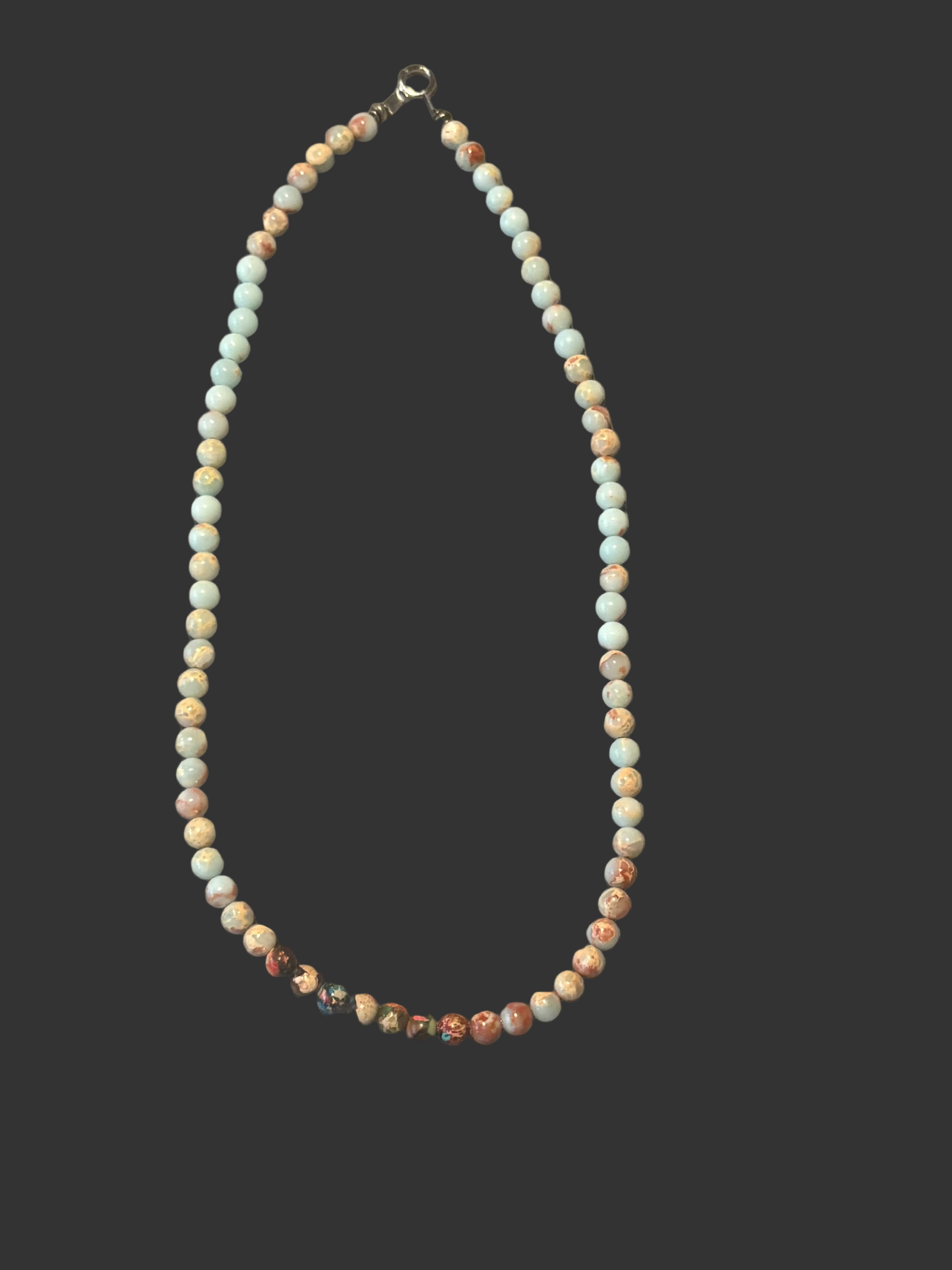 Handmade imperial jasper necklace