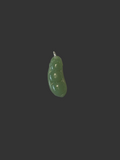Green nephrite jade pea pendant