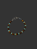 Handmade Tigers eye and turquoise bracelet
