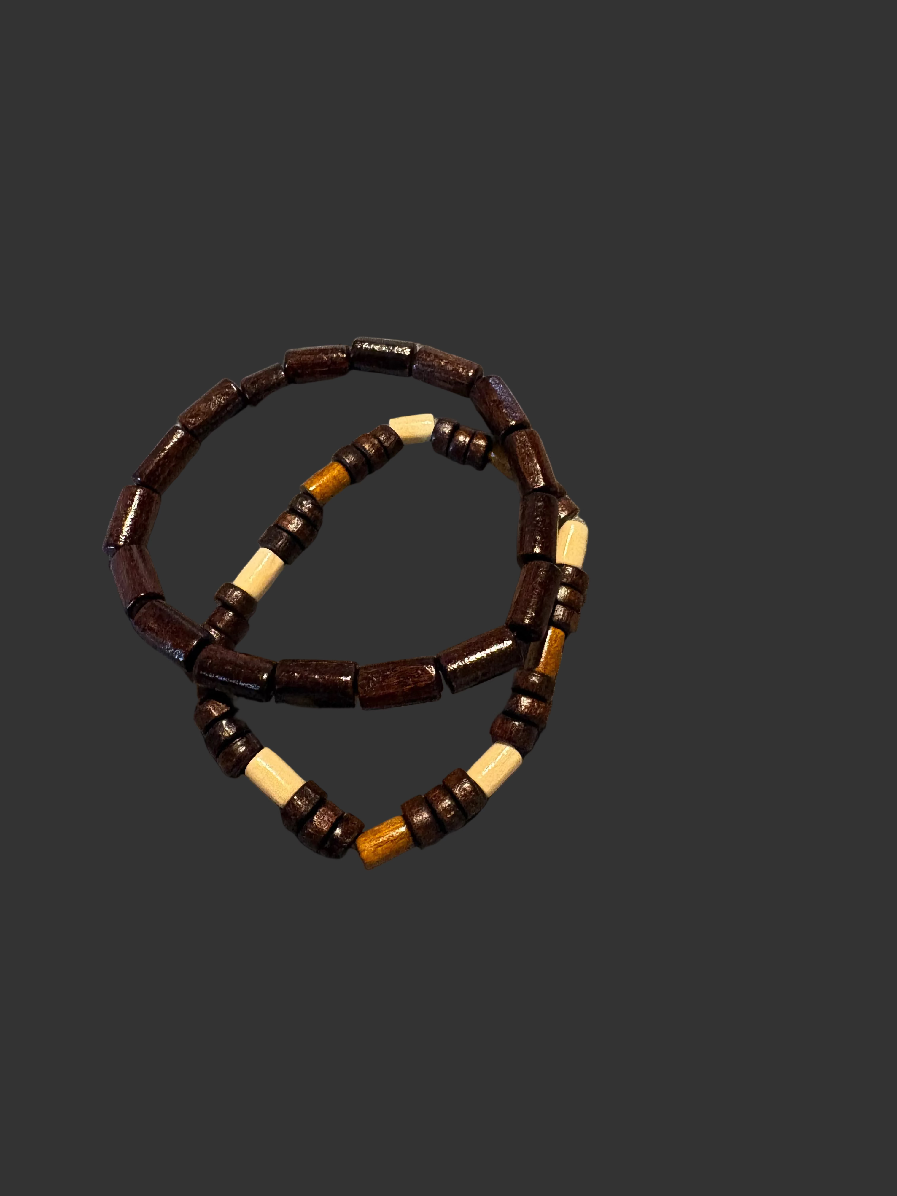 Bamboo bead bracelet set
